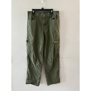 Project Indigo Womens Cargo Pants Size 9 Green Utility Streetwear Denim